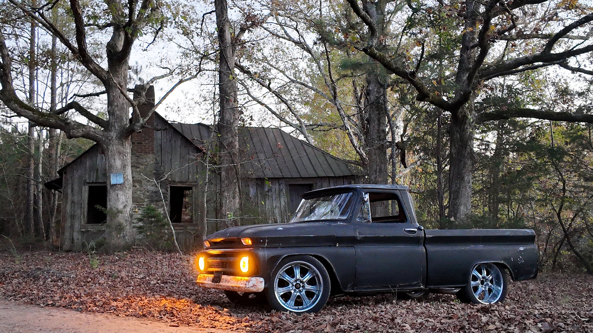 Load video: We pull this old 1966c10 out of the weeds to use as our new/old shop truck!!!